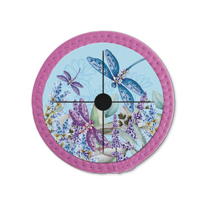 Wine Glass Coaster - Lavender Dragonflies