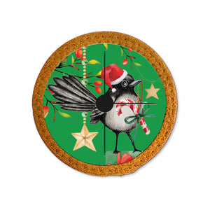 Wine Glass Coaster - Chrissy Willy Wagtail
