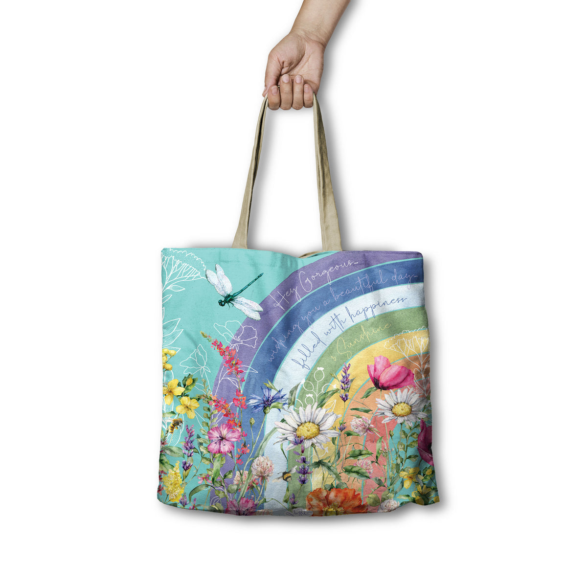 Shopping Bag - Rainbow Wildflowers – Lisa Pollock