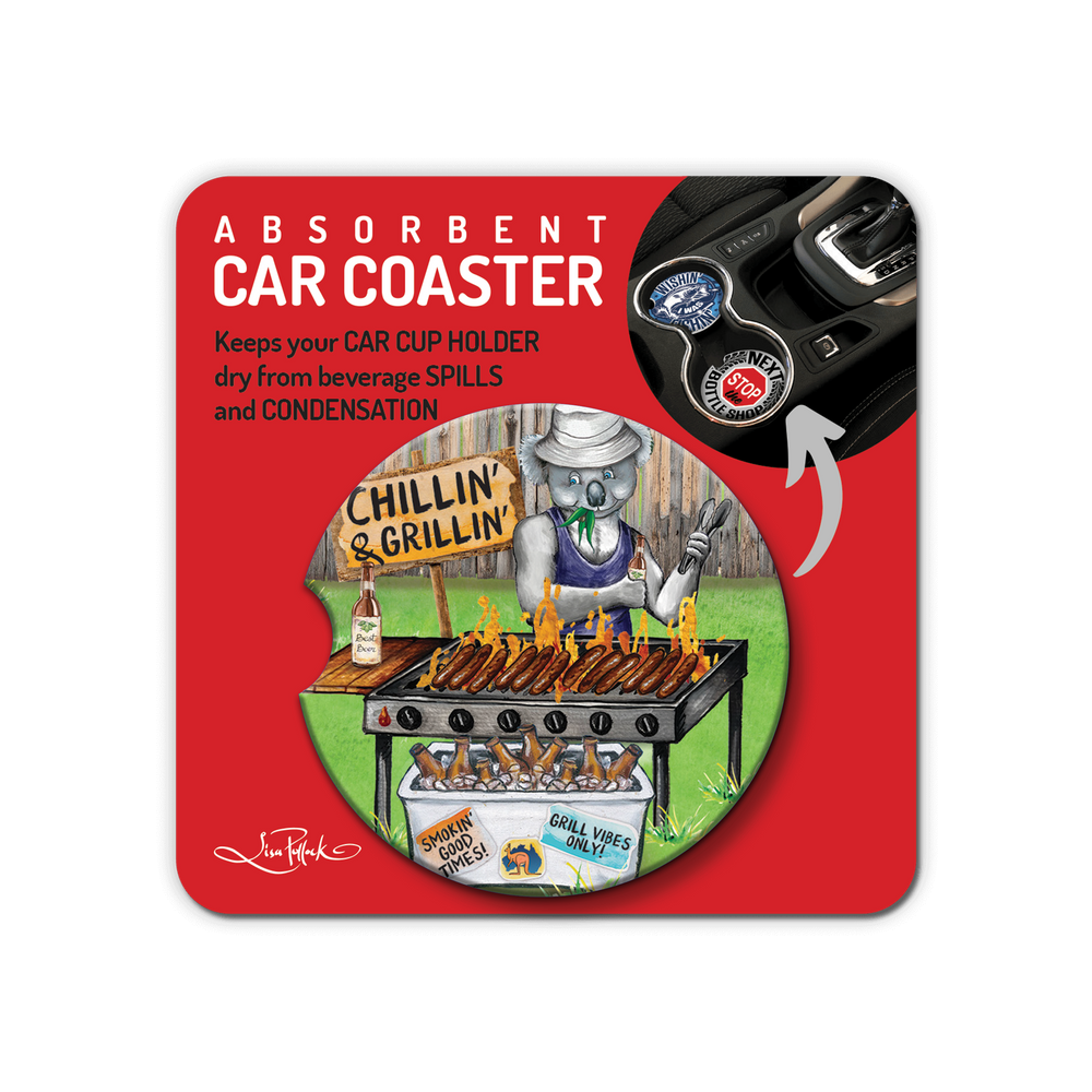 Car Coaster - Chillin' & Grillin'