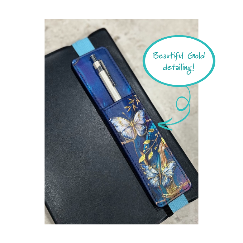 Pen & Stylus Pocket - Tranquil Butterflies