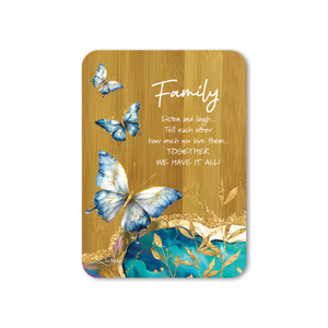 Bamboo Plaque - Family - Tranqil Butterflies