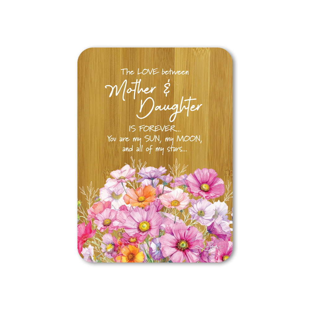 Bamboo Plaque - Mum & daughter - Widflowers