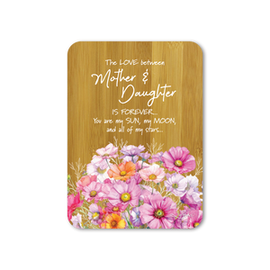 Bamboo Plaque - Mum & daughter - Widflowers