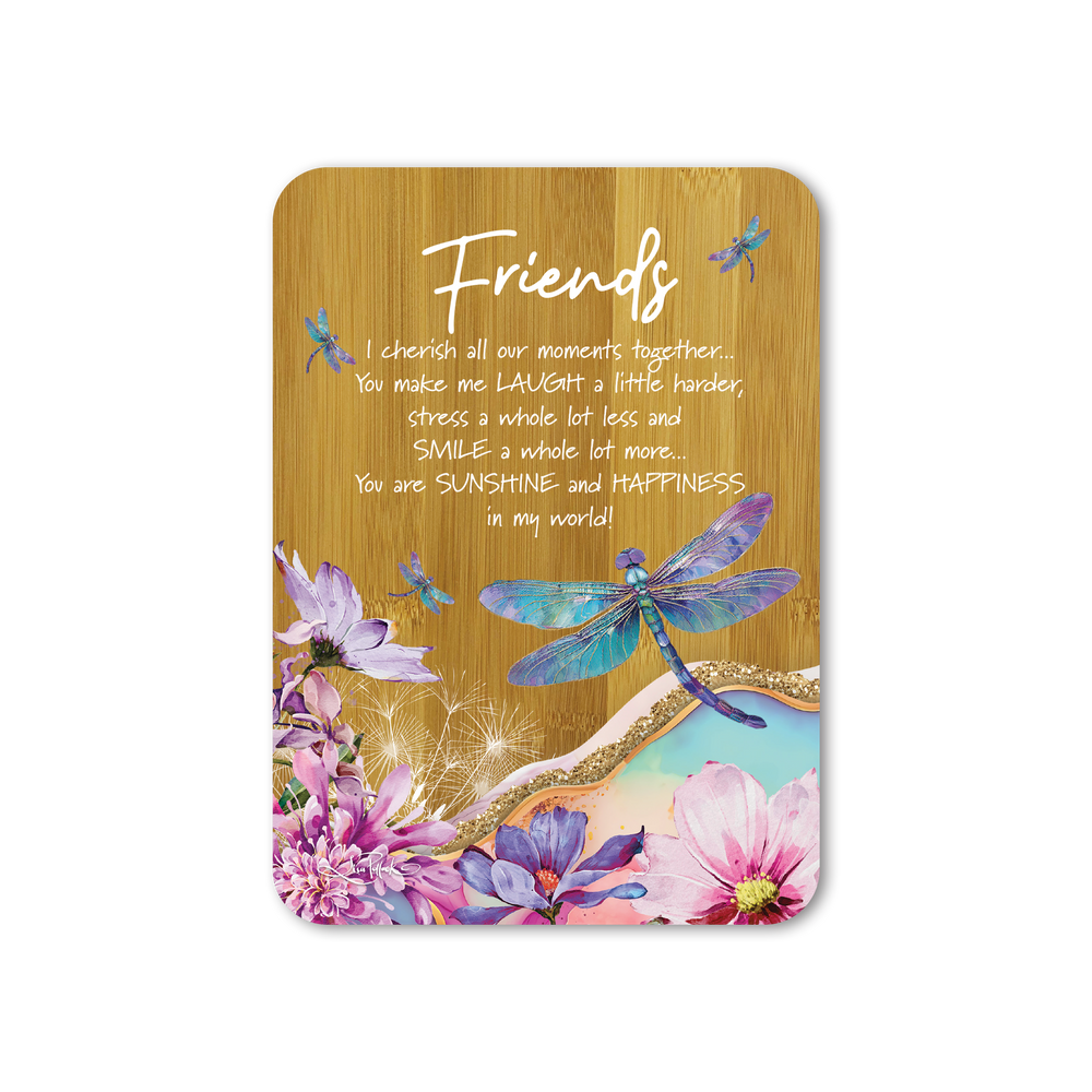 Bamboo Plaque - Friends - Dragonfly