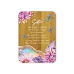 Bamboo Plaque - Sister - Dragonfly