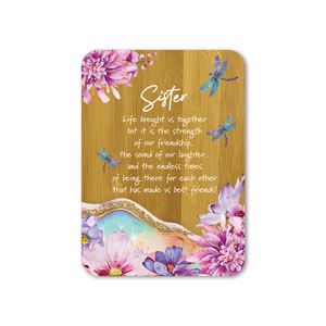 Bamboo Plaque - Sister - Dragonfly