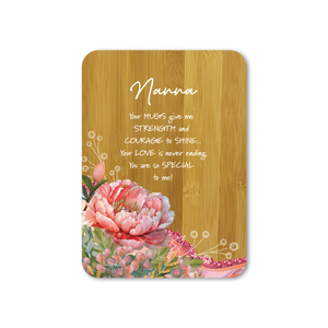 Bamboo Plaque - Nana - Peony
