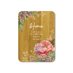 Bamboo Plaque - Home - Peony