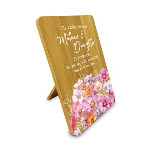 Bamboo Plaque - Mum & daughter - Widflowers