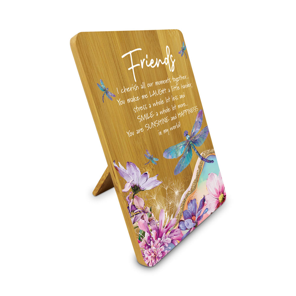 Bamboo Plaque - Friends - Dragonfly