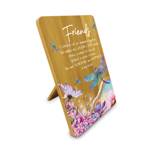 Bamboo Plaque - Friends - Dragonfly
