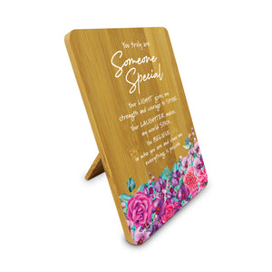 Bamboo Plaque - Rose Bouquet SOMEONE SPECIAL