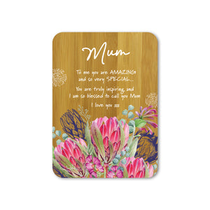 Bamboo Plaque - Blush Beauty MUM