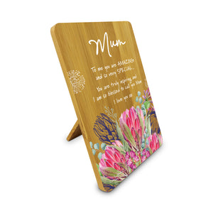 Bamboo Plaque - Blush Beauty MUM