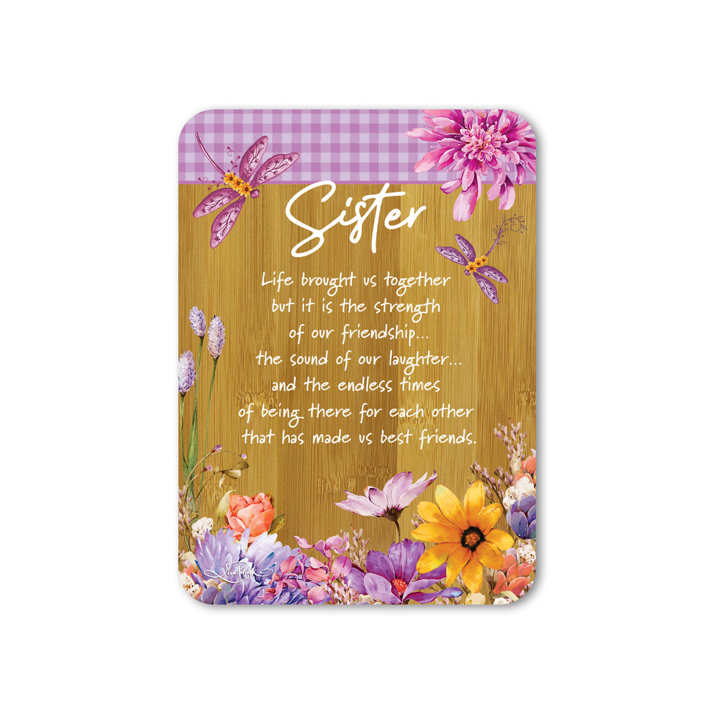 Bamboo Plaque - Dragonfly Fields SISTER