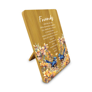 Bamboo Plaque - Royal Wrens Friends