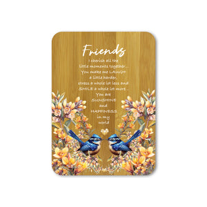 Bamboo Plaque - Royal Wrens Friends