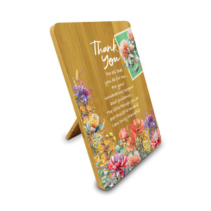Bamboo Plaque - Pretty Postage-Thank You