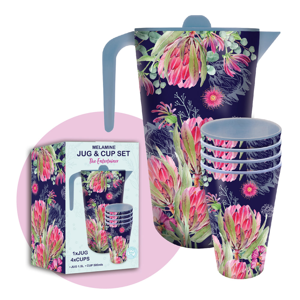 Melamine Jug & Cup Set - Blush Beauty