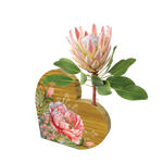 Bamboo Bud Vase - Coral Peony