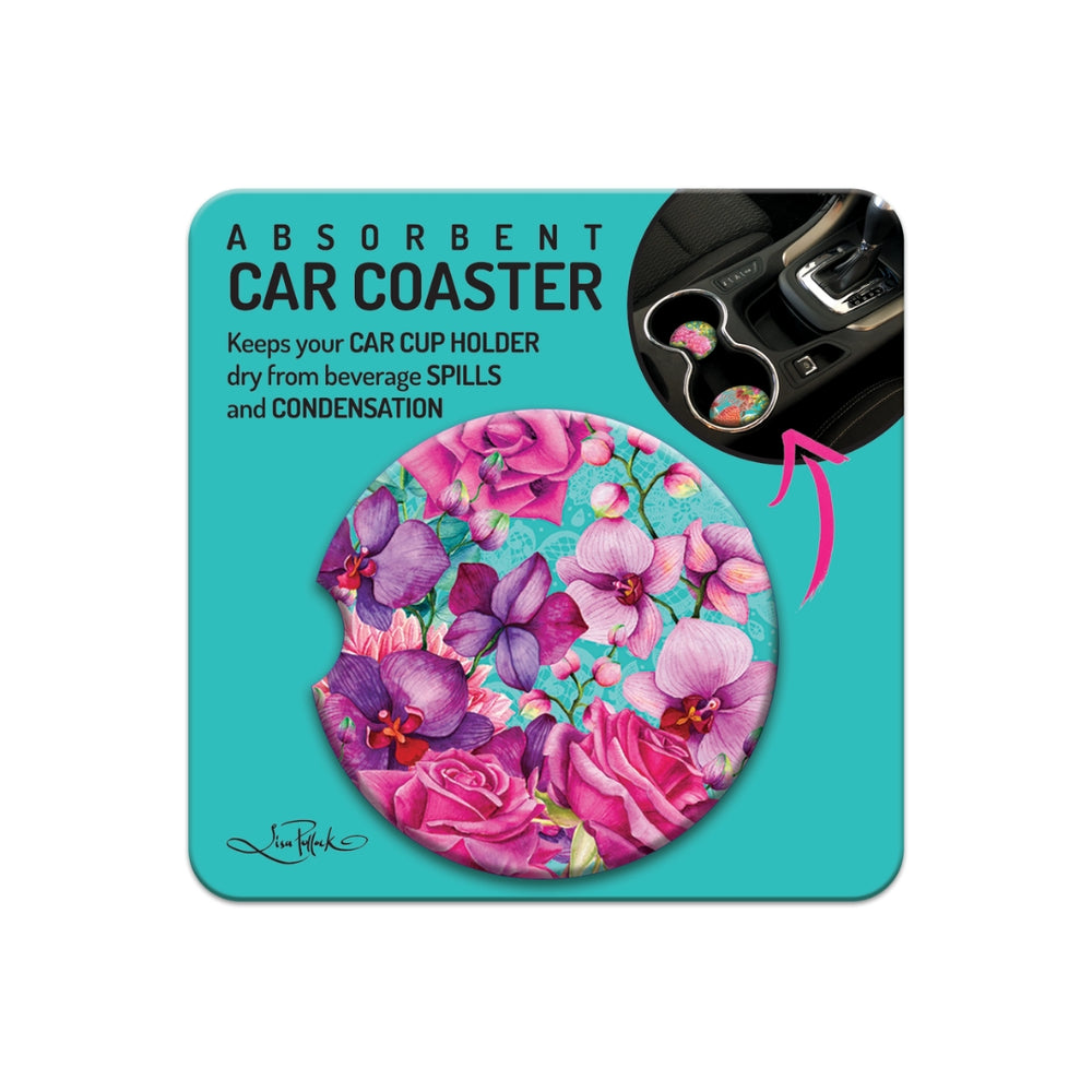 Car Coaster With Roses Car Coaster Rose Bouquet – Lisa Pollock