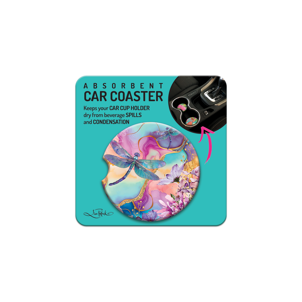 Car Coaster - Delightful Dragonflies
