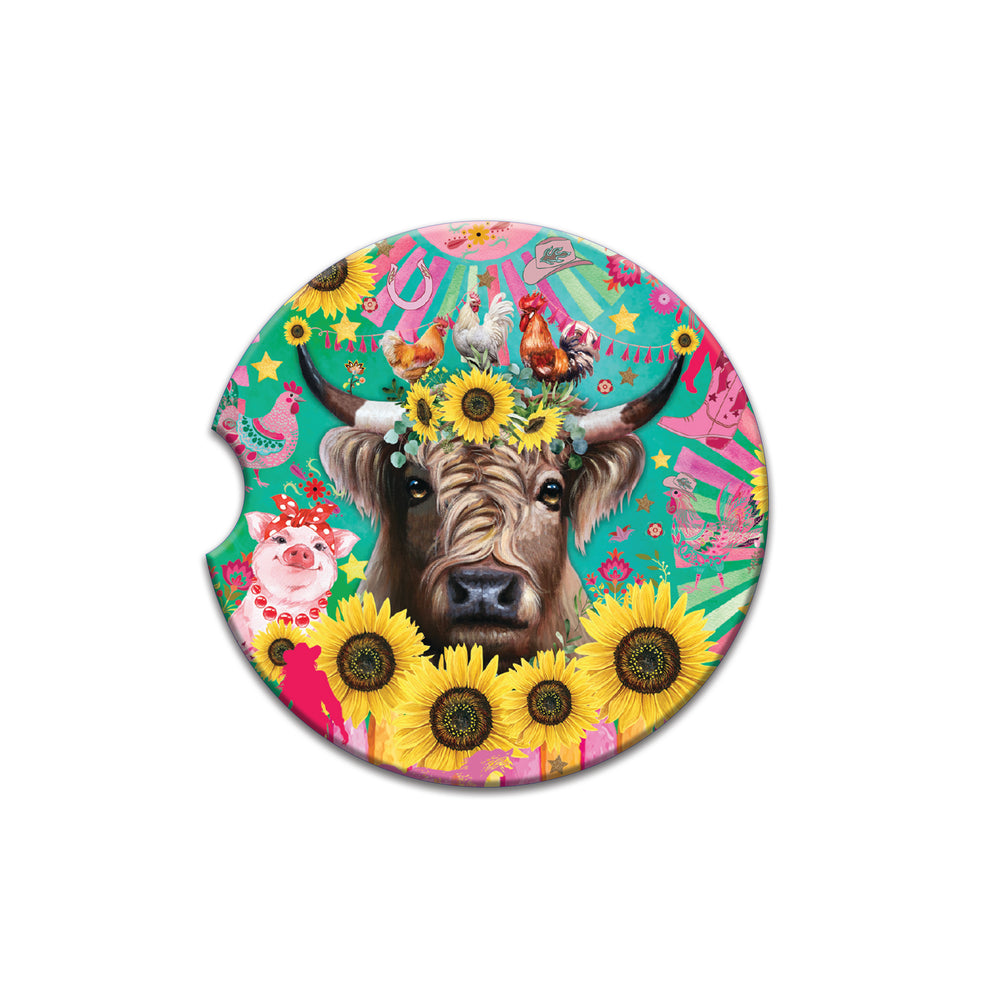 Car Coaster - Carnival Cow
