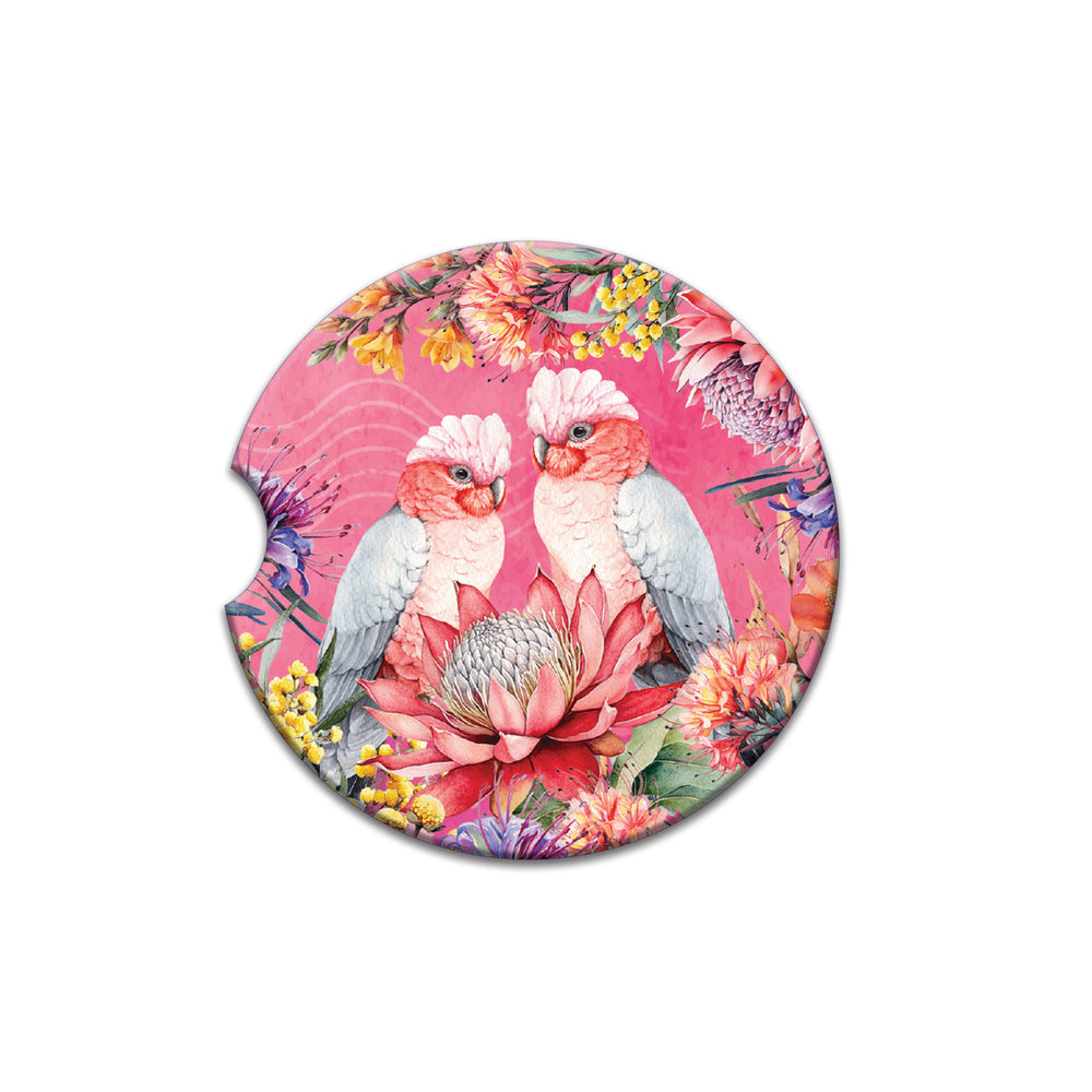 Car Coaster - Pretty Pink Galahs