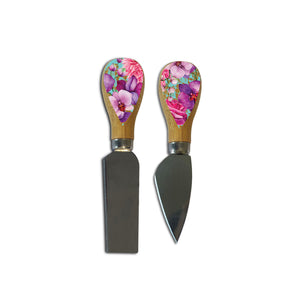 Cheese Knives - Rose Bouquet