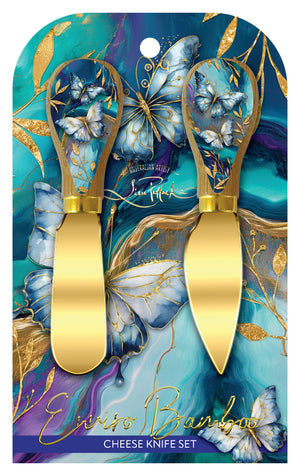 Tranquil Butterflies Bamboo Knife Set