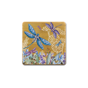 Coaster Set - Lavender Dragonflies