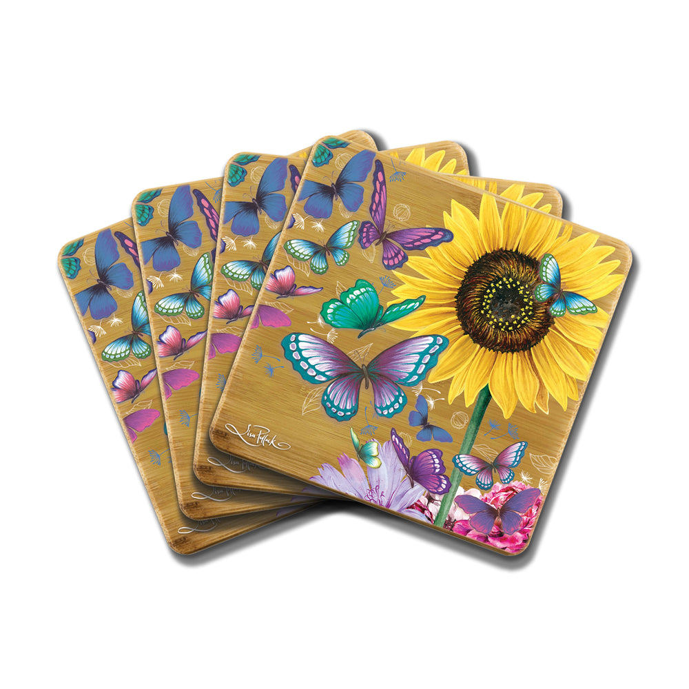 Coaster Set - Sunny Butterflies
