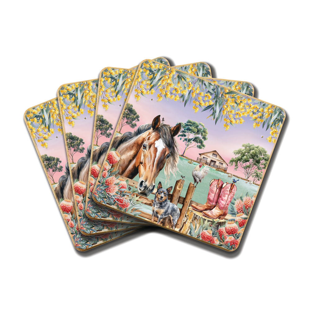 Coaster Set - Country Dusk