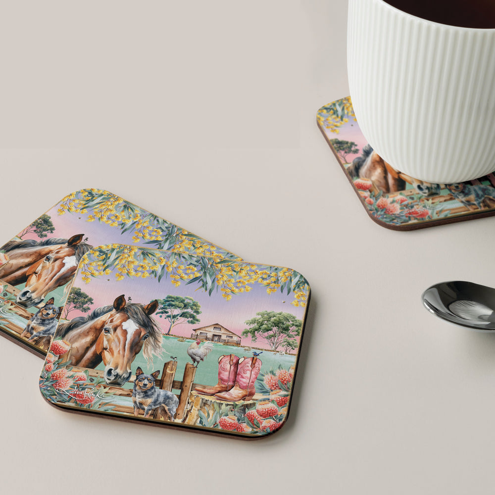 Coaster Set - Country Dusk