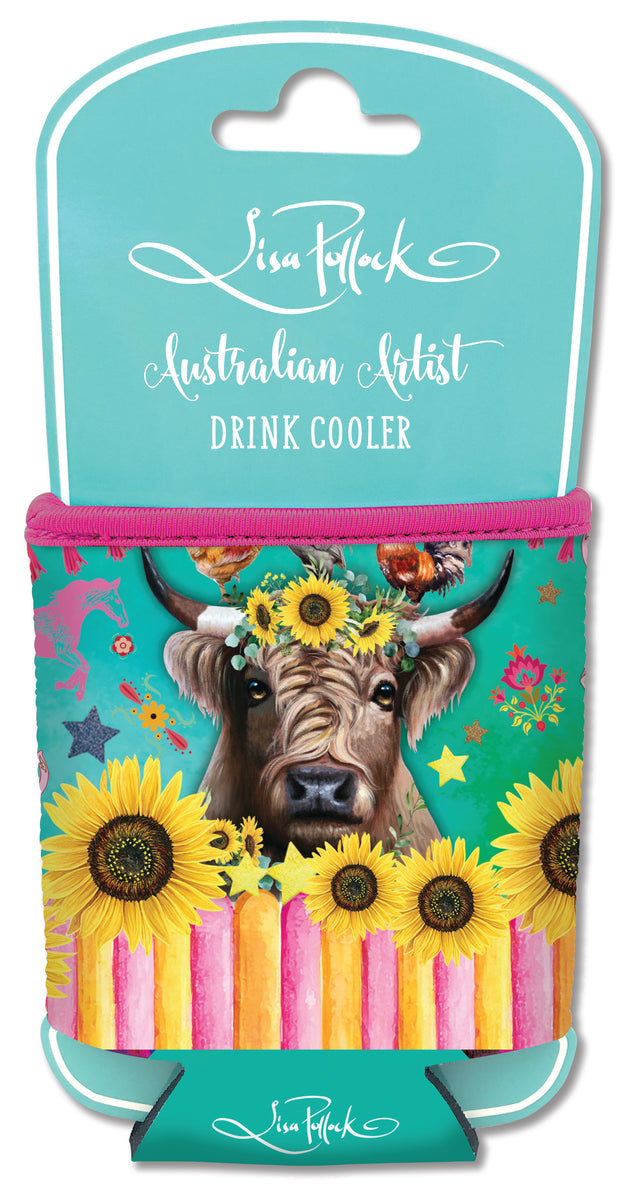 Can Stubby Cooler - Carnival Cow – Lisa Pollock