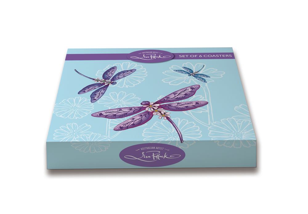 Lavender Dragonflies Coasters