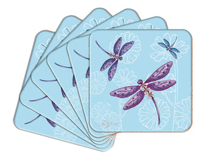 Lavender Dragonflies Coasters