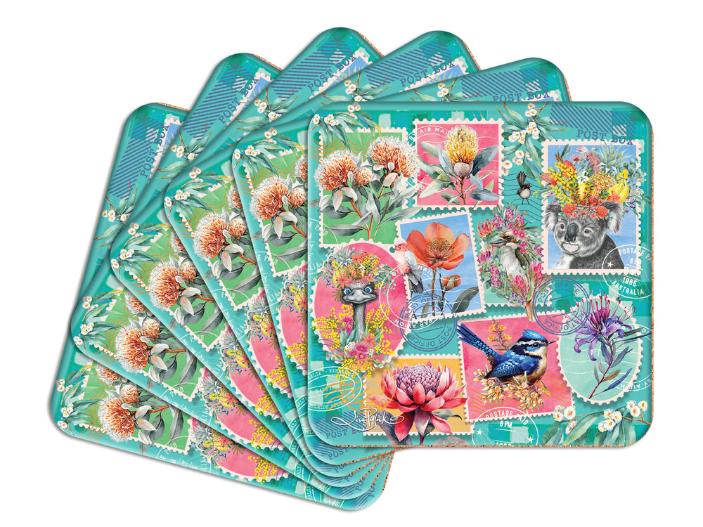 Pretty Postage Coasters