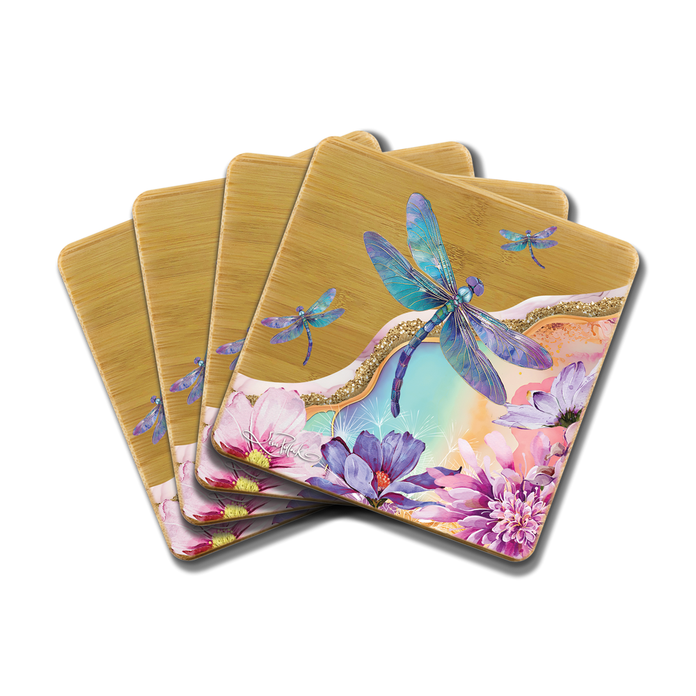 Coaster Set - Delightful Dragonflies