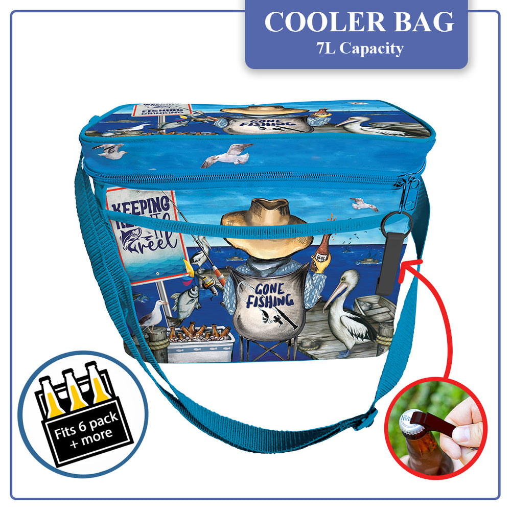 Insulated Cooler Bag - Gone Fishing