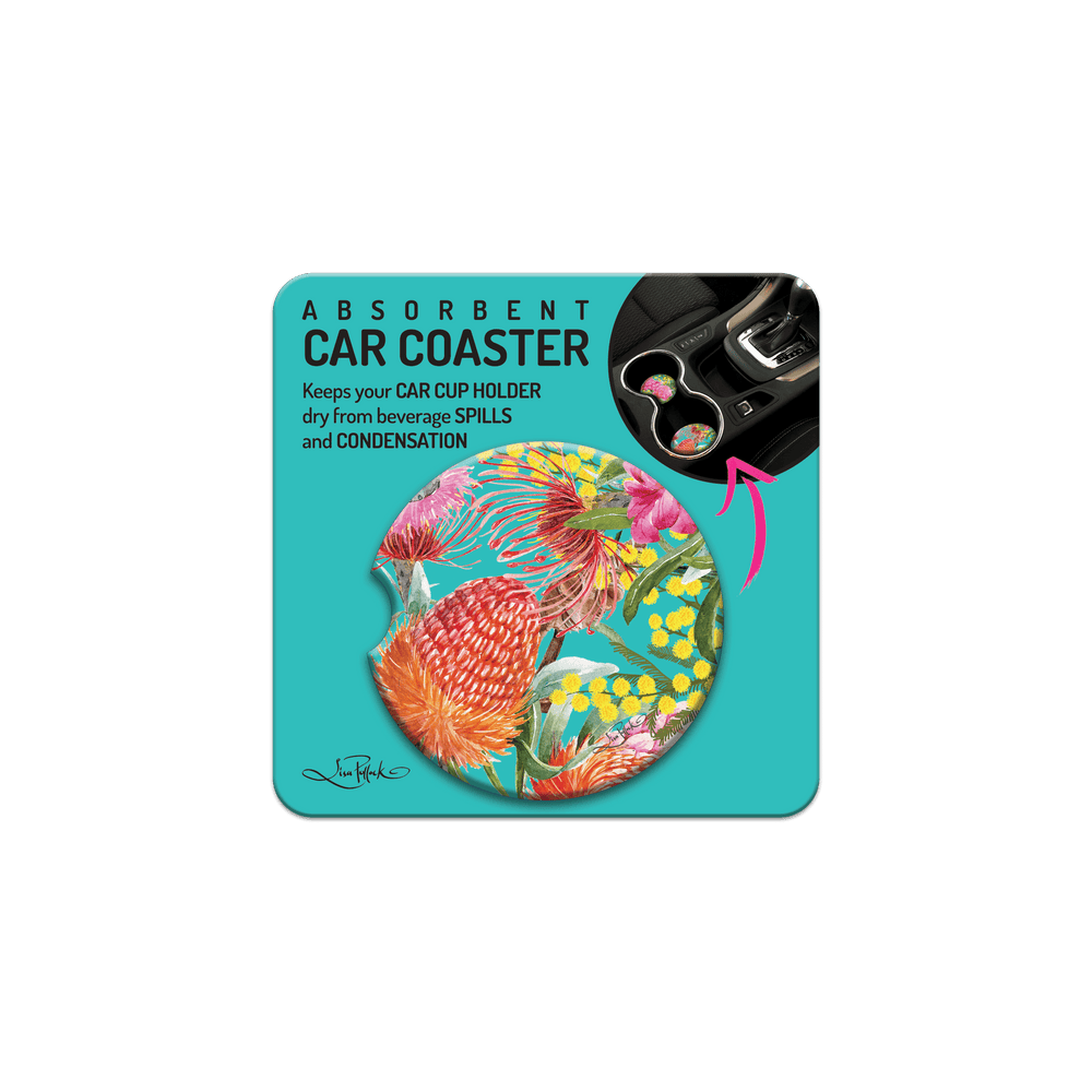 Car Coaster Vivid Blooms