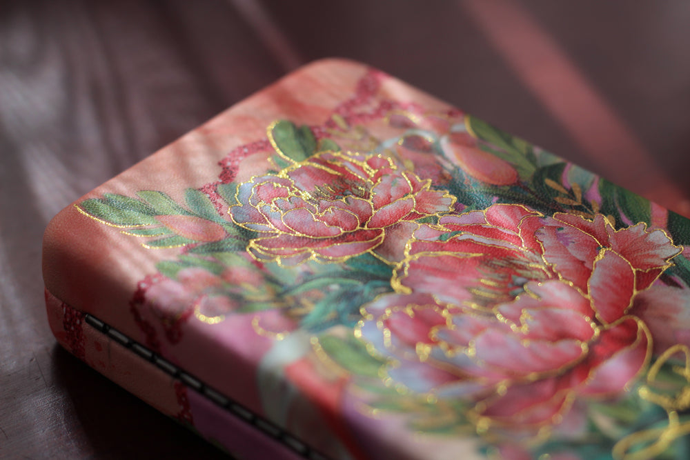 Compact Jewellery Case - Coral Peony