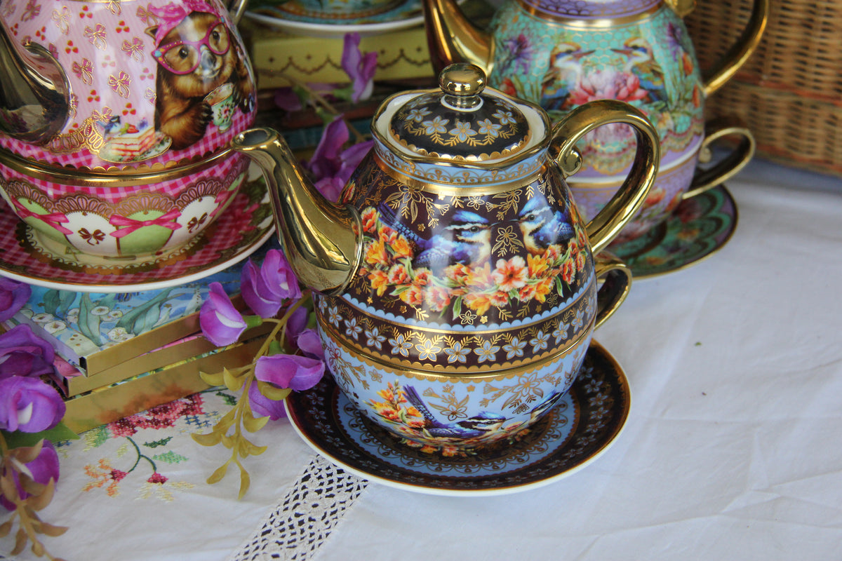 Tea for One - Blue Wrens – Lisa Pollock