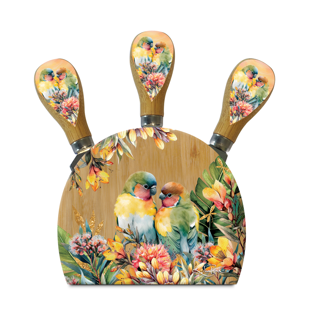 Magnetic Knife Block - Love Birds