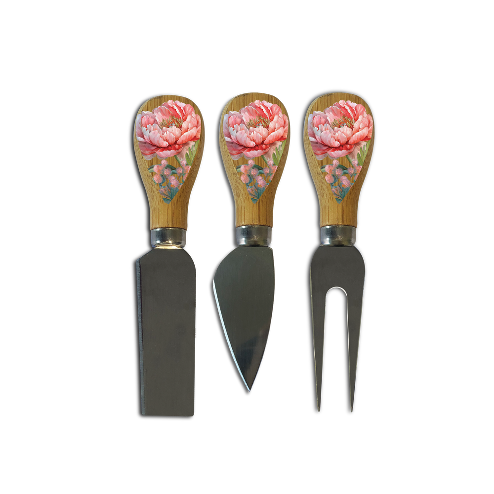 Magnetic Knife Block - Coral Peony