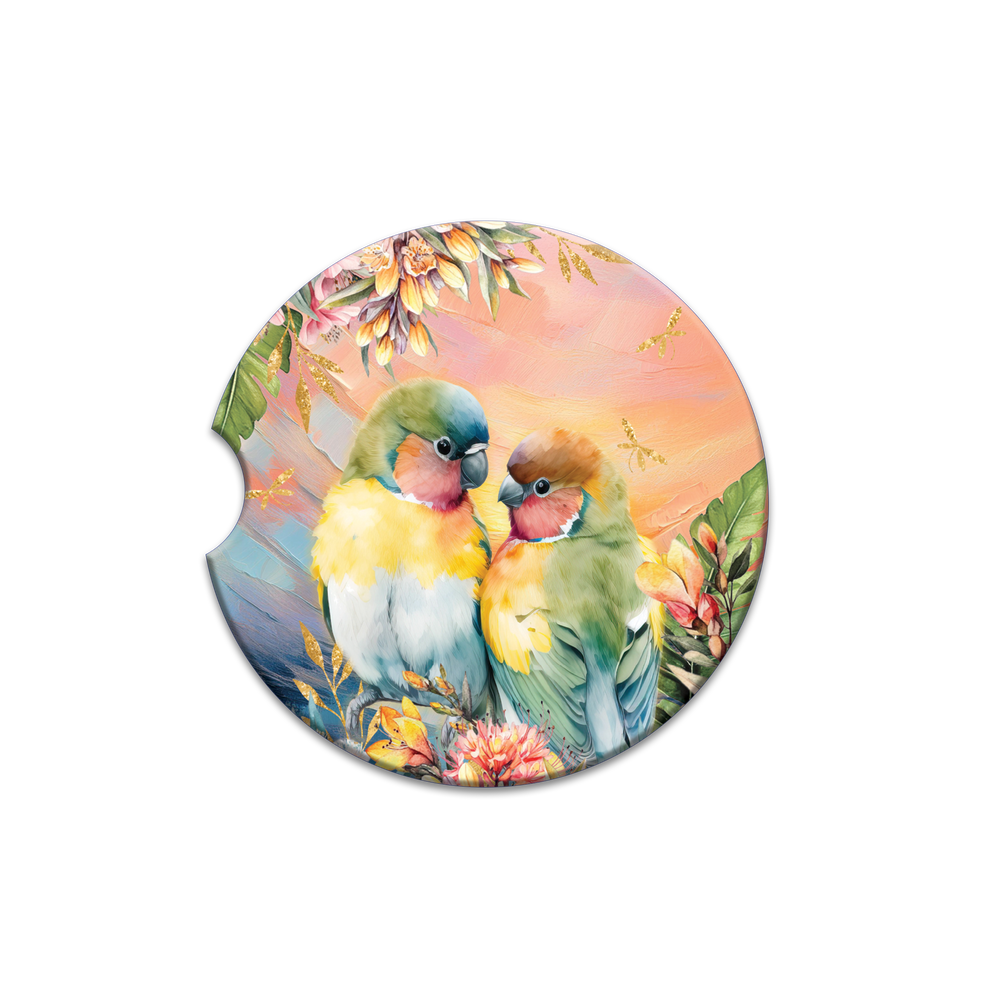 Car Coaster - Sunset Love Birds