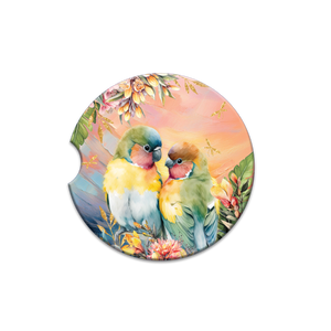 Car Coaster - Sunset Love Birds