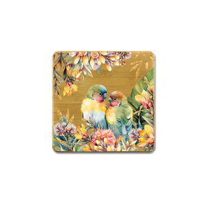 Coaster Set - Sunset Love Birds