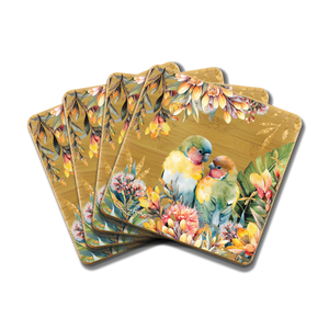 Coaster Set - Sunset Love Birds